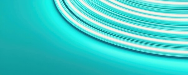 Neon abstract background concept. Abstract light trails creating a vibrant turquoise background for design elements.