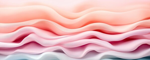 Obraz premium Pastel abstract background idea. Elegant folds of pastel fabric create a soft and inviting texture.