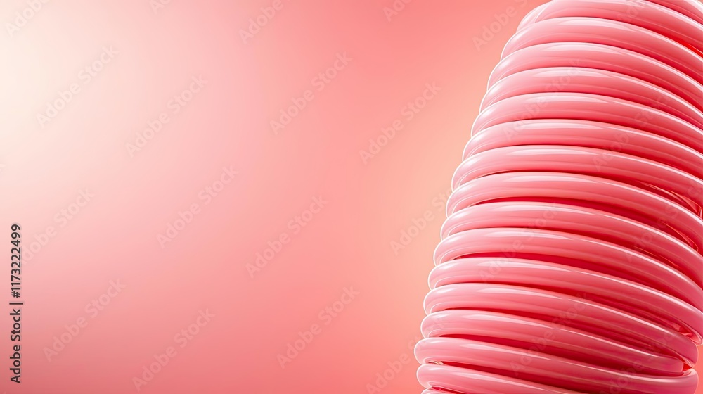 Poster neon abstract background concept. close-up of a textured pink object on a soft gradient background.