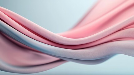 Obraz premium Pastel abstract background idea. Abstract wave of soft pastel fabric creating a soothing visual effect.