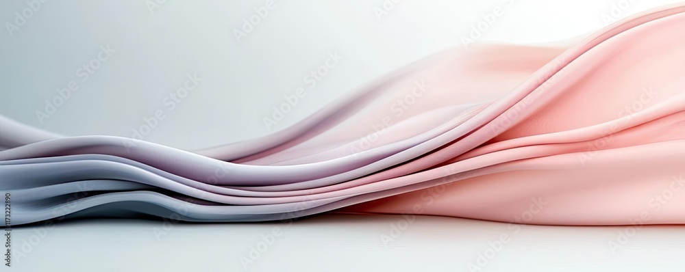 Poster pastel abstract background idea. smooth flowing fabric in pastel shades creating an elegant abstract