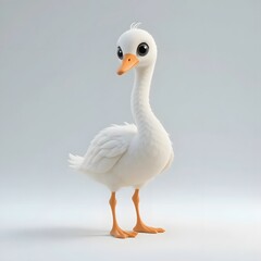 Obraz premium Adorable 3D Animal Character with Vibrant Colors and Playful Expression for Creative Projects. Generative AI