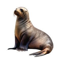 Obraz premium sea lion isolated on white transparent background