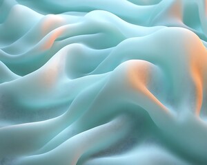 Obraz premium Soft, flowing teal fabric with subtle light highlights.