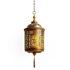 Elegant Golden Moroccan Lantern Hanging Decor Ramadan Festive Lighting Intricate Design