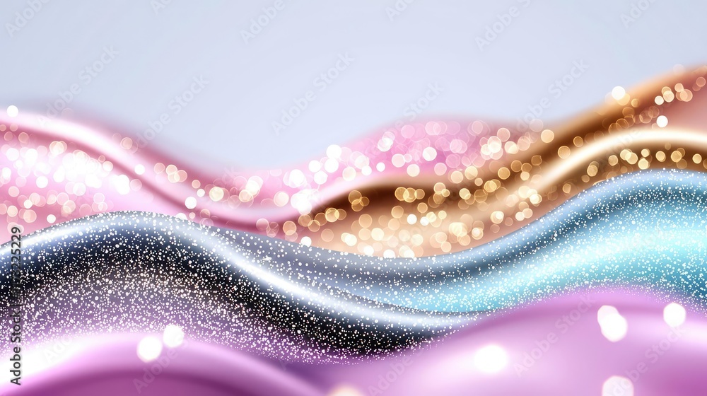 Poster glitter abstract background idea. a vibrant wave of shimmering colors and glittering textures in a p