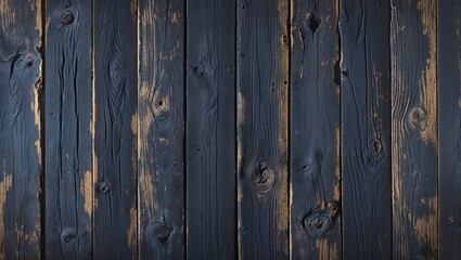 Naklejka premium A Weathered Dark Blue-Gray Wooden Texture with Distressed Grain, Subtle Scuffs, and Natural Wear, Creating a Rustic, Vintage Aesthetic with a Touch of Elegance