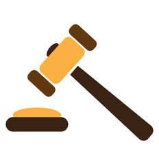 Gavel Hammer icon style trendy stylist Judge line.