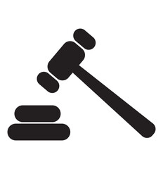Gavel Hammer icon style trendy stylist Judge line.