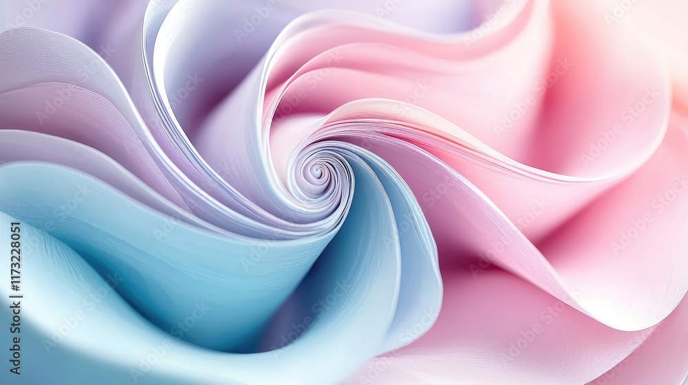 Poster pastel abstract background idea. soft, swirling pastel paper creating a calming and elegant visual e