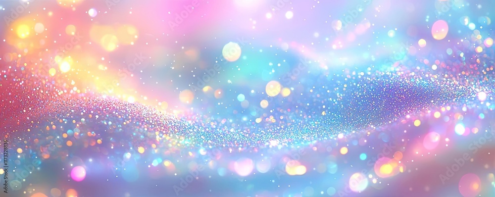 Poster glitter abstract background idea. a vibrant, colorful abstract background filled with shimmering par