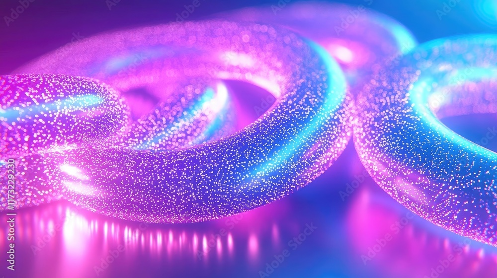 Poster neon abstract background concept. vibrant glowing rings create a mesmerizing visual effect with neon