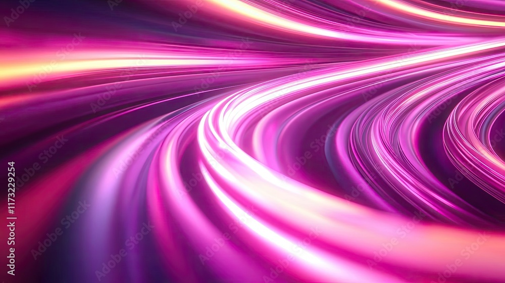 Poster neon abstract background concept. vibrant abstract waves of pink and purple create a dynamic visual 