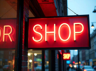 Shop sign still life .