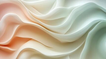 Obraz premium Pastel abstract background idea. Abstract soft fabric waves in pastel colors creating a smooth and elegant background.