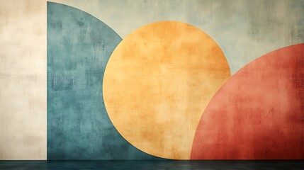 "Abstract Geometric Art with Mid Century Modern Design and Unique Texture for Contemporary Decor"