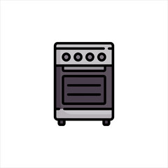 gas stove isolated on white background