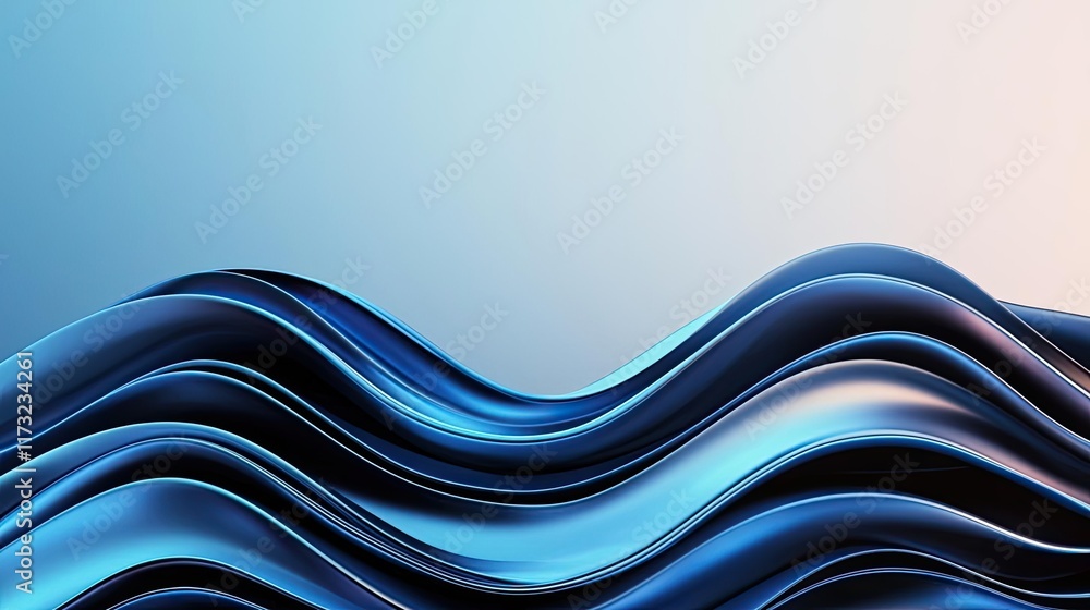 Poster waves abstract background concept. abstract blue waves create a dynamic and modern digital backgroun
