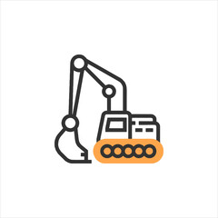 tractor isolated on white