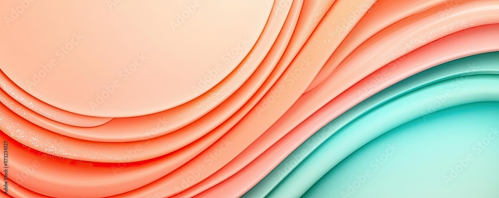 Poster splash abstract background concept. abstract wavy pattern in soft pink and turquoise shades for desi