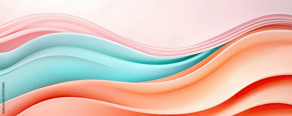Aufkleber splash abstract background concept. abstract flowing shapes in soft pastel colors creating a soothin