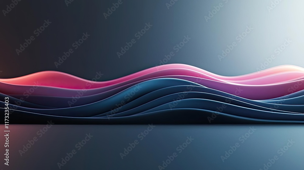 Poster pastel abstract background idea. abstract wave patterns in pink and blue colors, creating a modern d