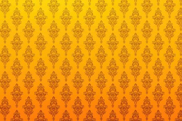 Elegant ornate pattern design digital art textile background warm colors close-up view decorative concept
