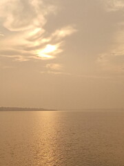 Golden sunset in the morning