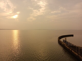 Tranquil Sunset Over the Pier.