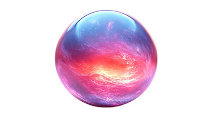 Obraz premium Cosmic Orb: A mesmerizing orb pulses with vibrant hues of pink and blue, swirling with ethereal energy. This captivating digital artwork evokes a sense of mystery and wonder.