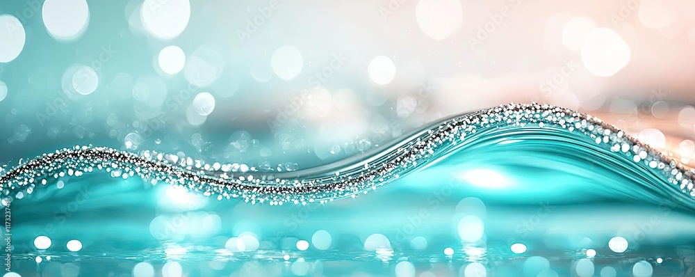 Aufkleber splash abstract background concept. gentle waves of shimmering turquoise water create a tranquil and