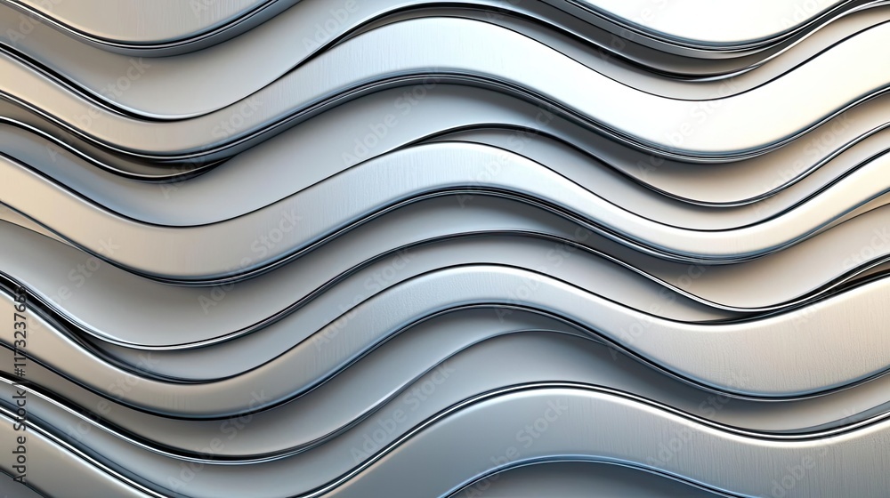 Poster metallic abstract background idea. abstract metal waves creating a sleek, modern texture for design 