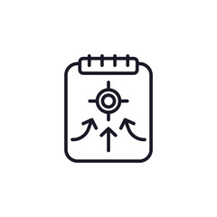 tactic or game plan line icon