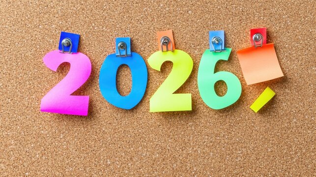 Colorful Notes on Corkboard for Bright Office Setting