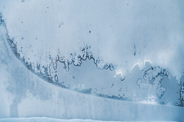 A window with frost on it.