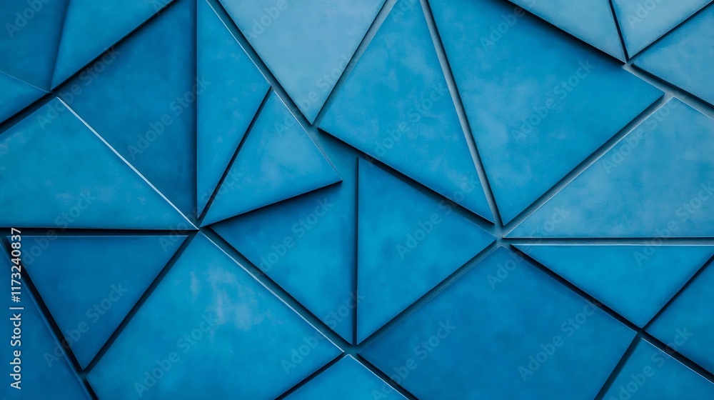 Poster abstract geometric shapes and light patterns in blue symbolizing innovation