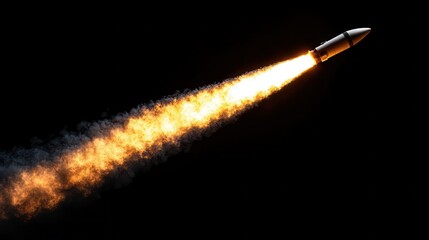 Fototapeta premium Dramatic Firework Launch with High Contrast Effects