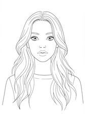 Fototapeta premium portrait of a girl sketch 