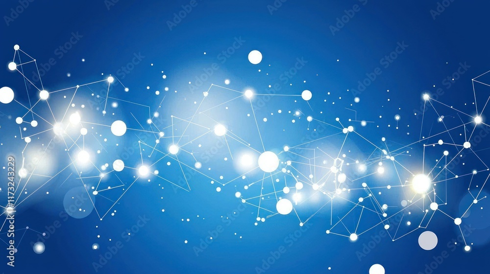 Aufkleber abstract network connection: global digital connectivity visualization