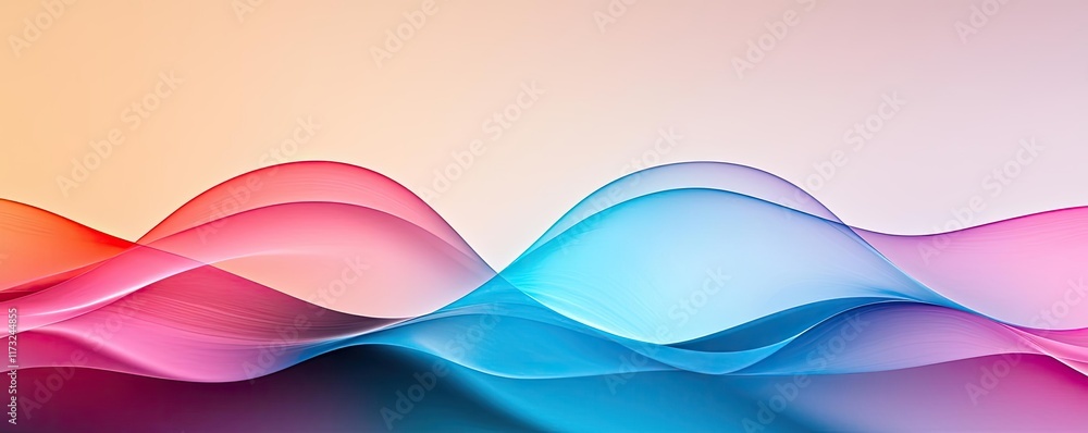 Poster waves abstract background concept. abstract colorful waves creating a smooth gradient background for