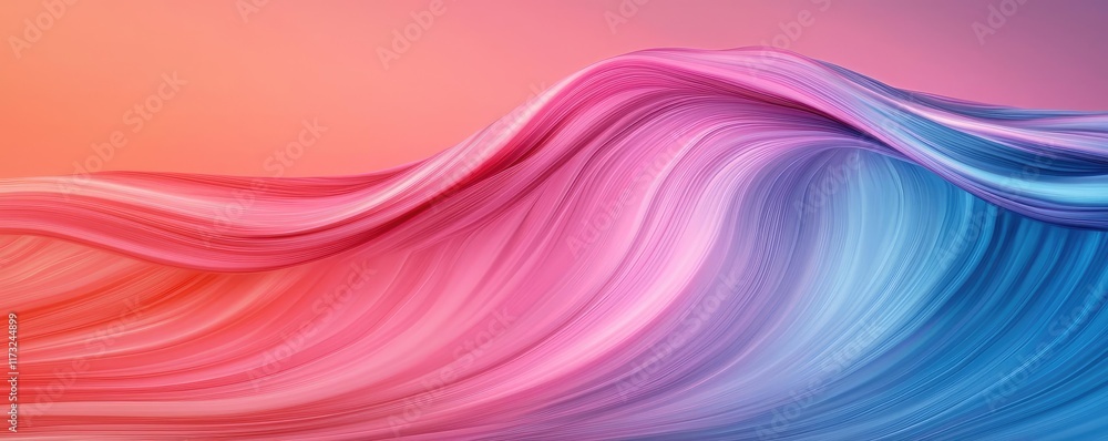 Aufkleber waves abstract background concept. vibrant waves of color blending seamlessly in a beautiful abstrac