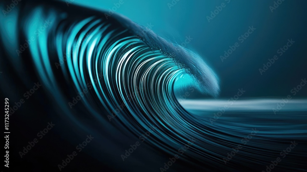 Poster waves abstract background concept. a mesmerizing wave with fluid motion and captivating colors in a 