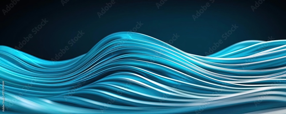 Poster waves abstract background concept. abstract wavy lines create a dynamic, modern background in blue t