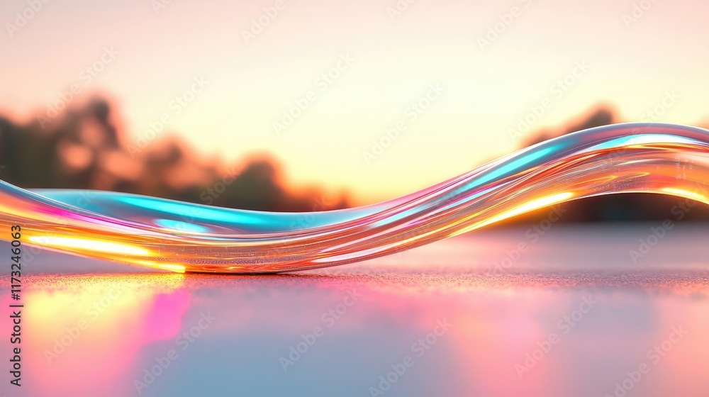 Poster waves abstract background concept. colorful light waves creating a soothing and modern atmosphere at