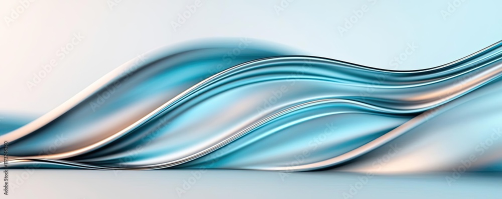 Poster metallic abstract background idea. abstract flowing lines in blue and beige create a soothing visual