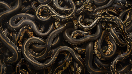 background of many snakes