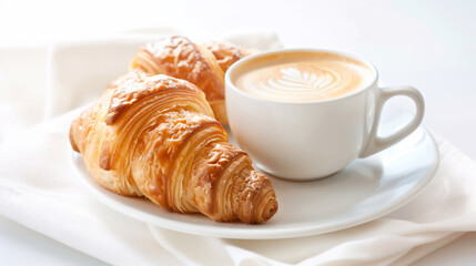 croissant with a cup