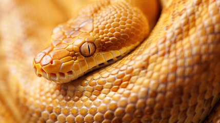 Fototapeta premium big large yellow snake