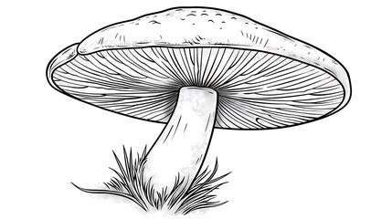 mushroom outline with wide cap