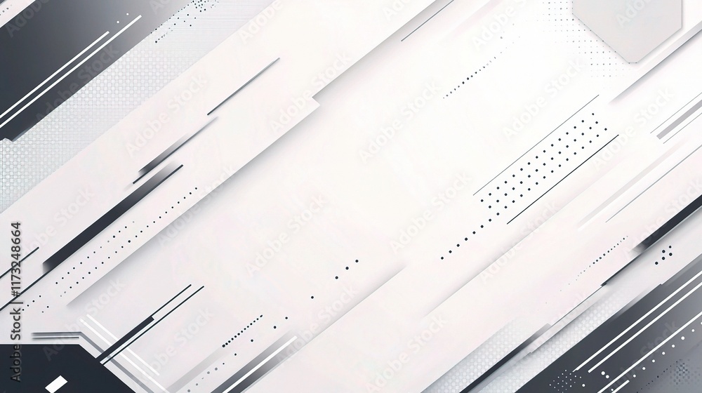 Poster dynamic abstract lines on white and gray background design